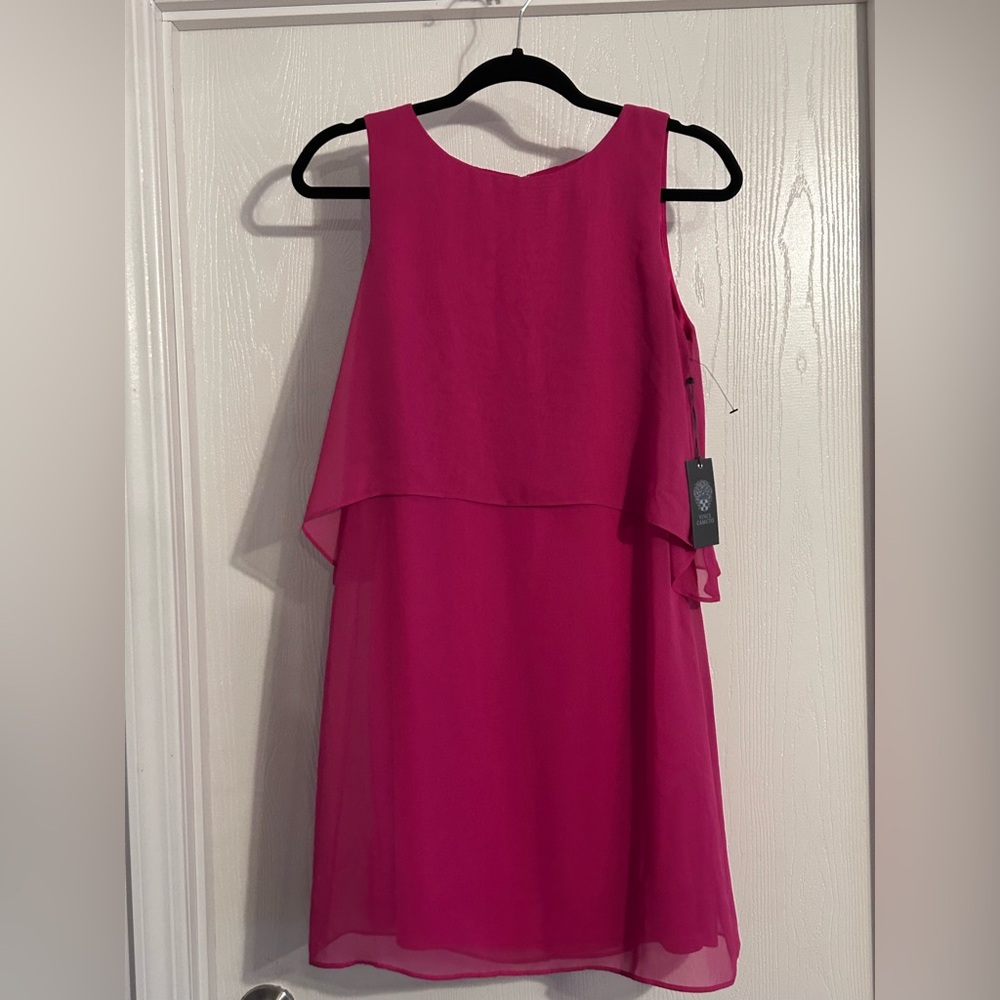 Vince Camuto | Fuchsia Layered Mini Dress | Size 4